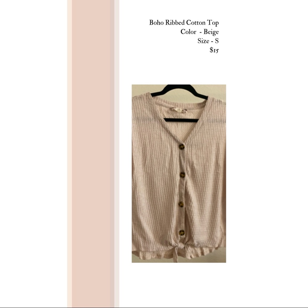 Boho tie top